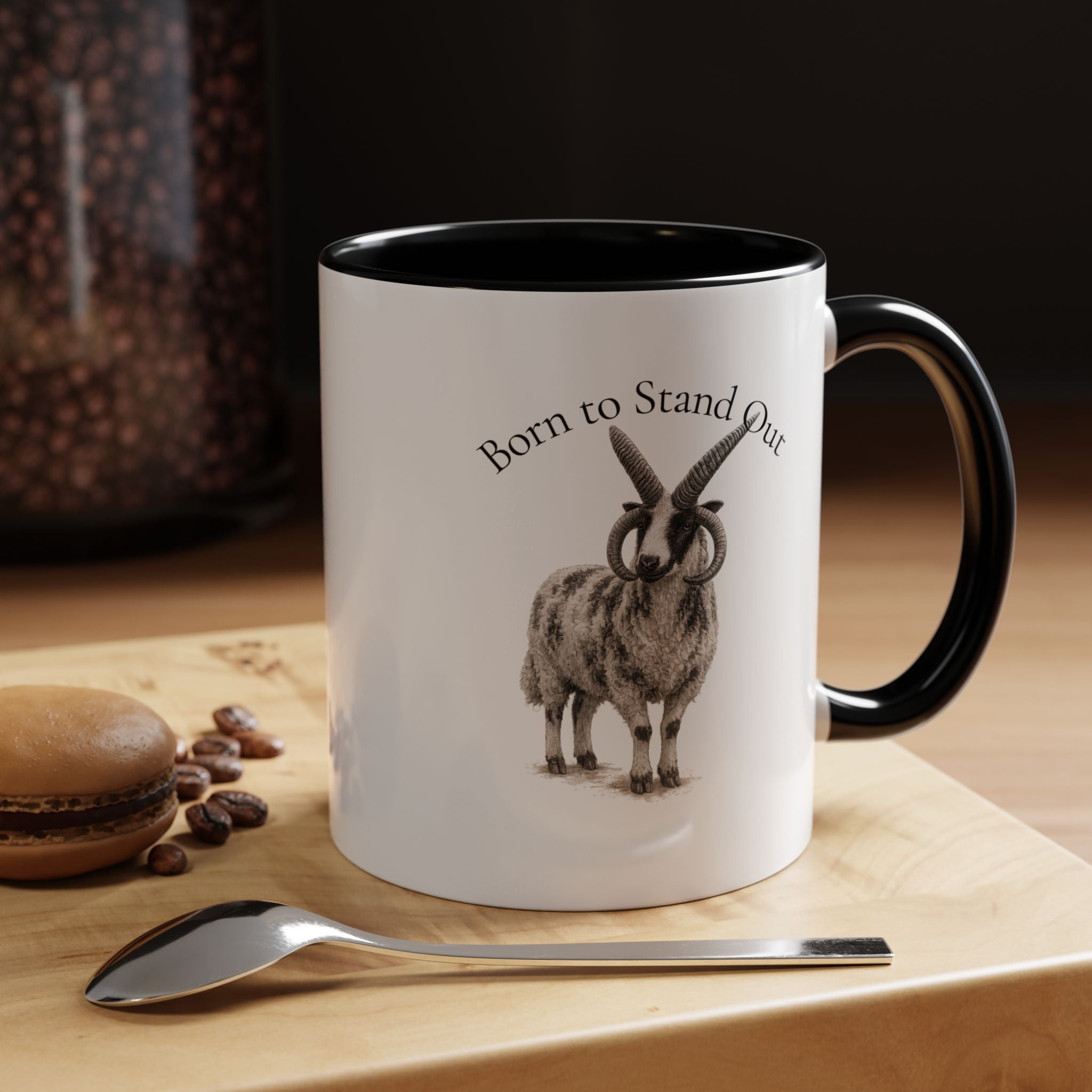 Born to Stand Out Jacob Sheep Mug | Four-Horn Sheep Coffee Mug | 11/15oz