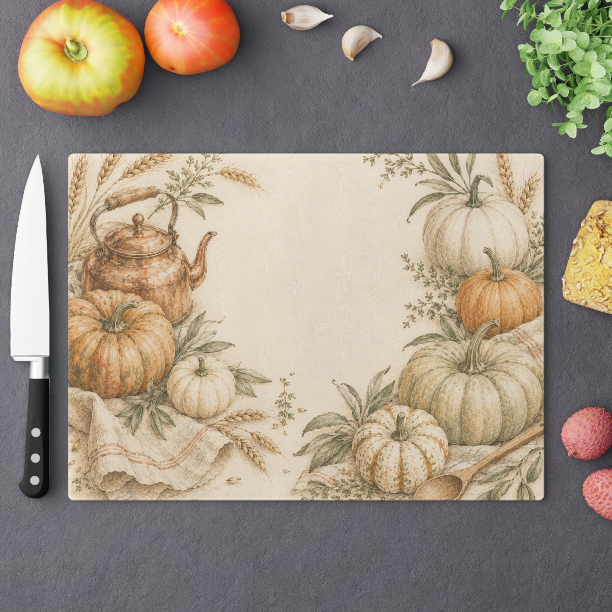 Harvest Pantry Collection - Pumpkin Kitchen Cutting Board