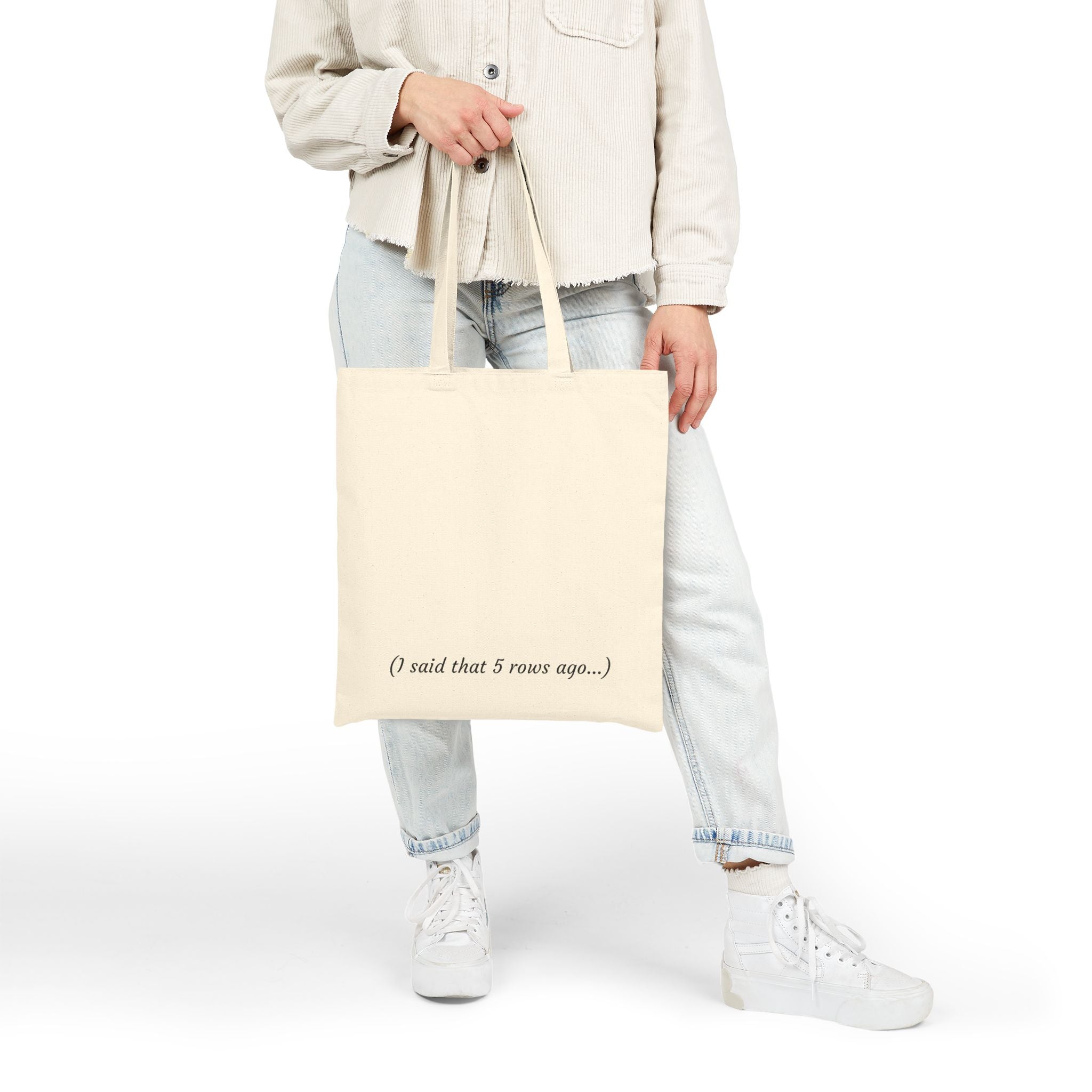 Just One More Row Crochet tote bag | Canvas Tote, Yarn and Hook Illustration