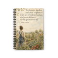 Defiant Gardening spiral notebook | Vintage gardener illustration