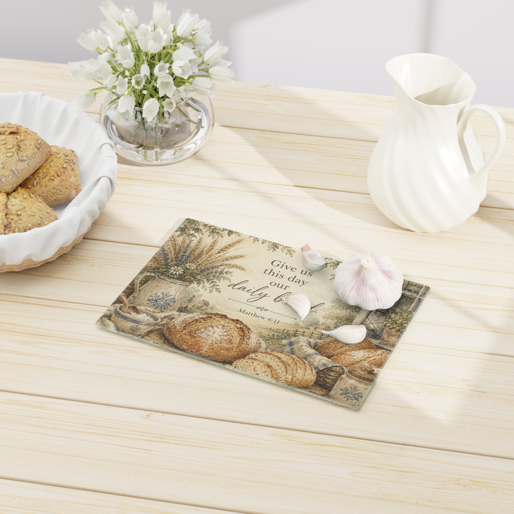 Our Daily Bread Cutting Board – (Matthew 6:11)