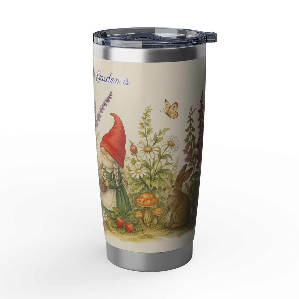 Gnome Is Where the Garden Is Tumbler – Whimsical Garden Gnome Travel Cup