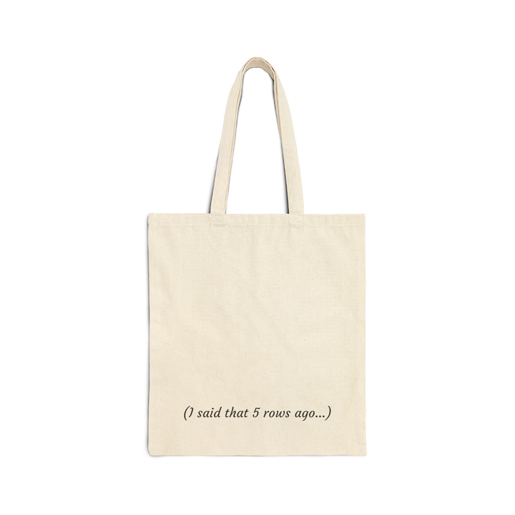 Just One More Row Crochet tote bag | Canvas Tote, Yarn and Hook Illustration