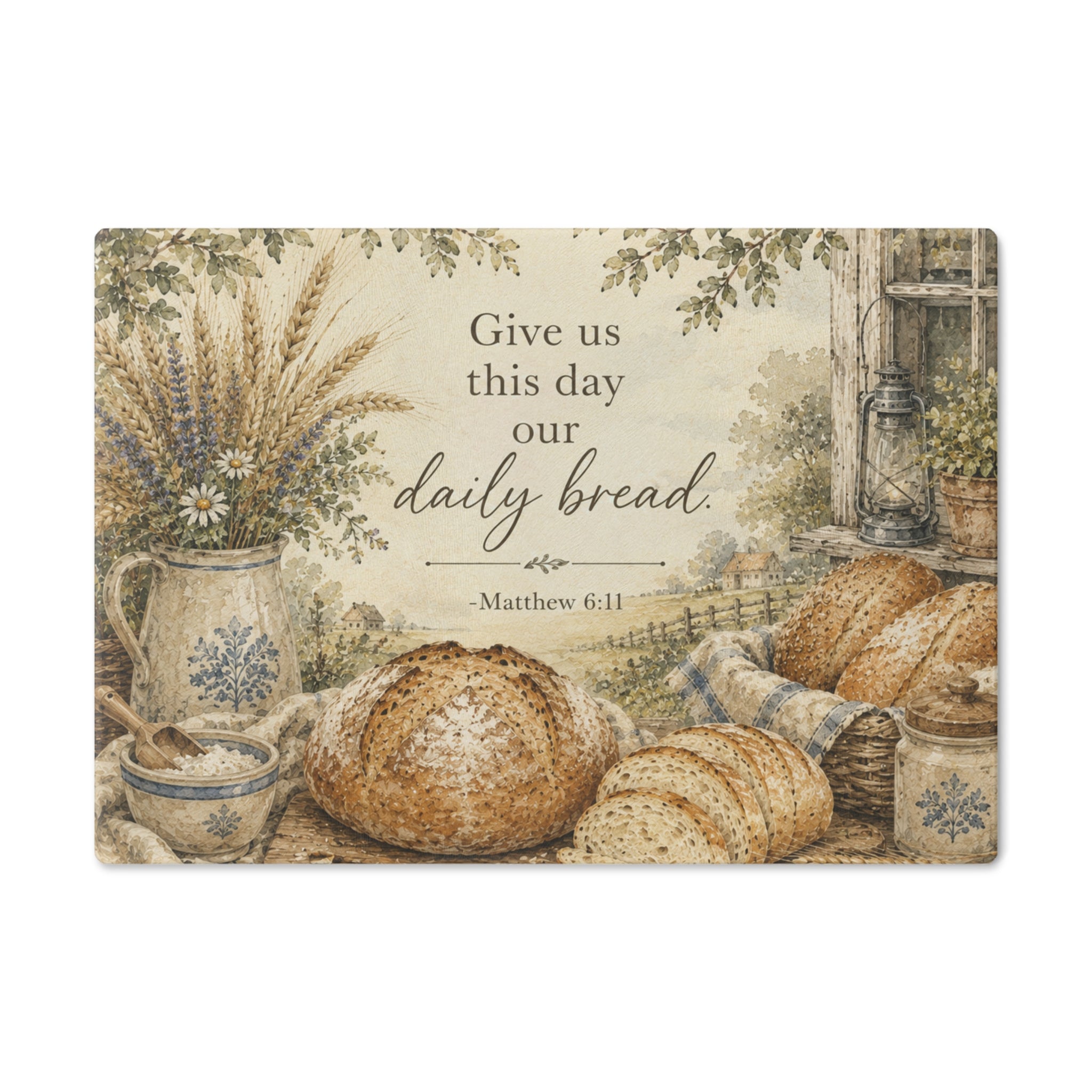 Our Daily Bread Cutting Board – (Matthew 6:11)