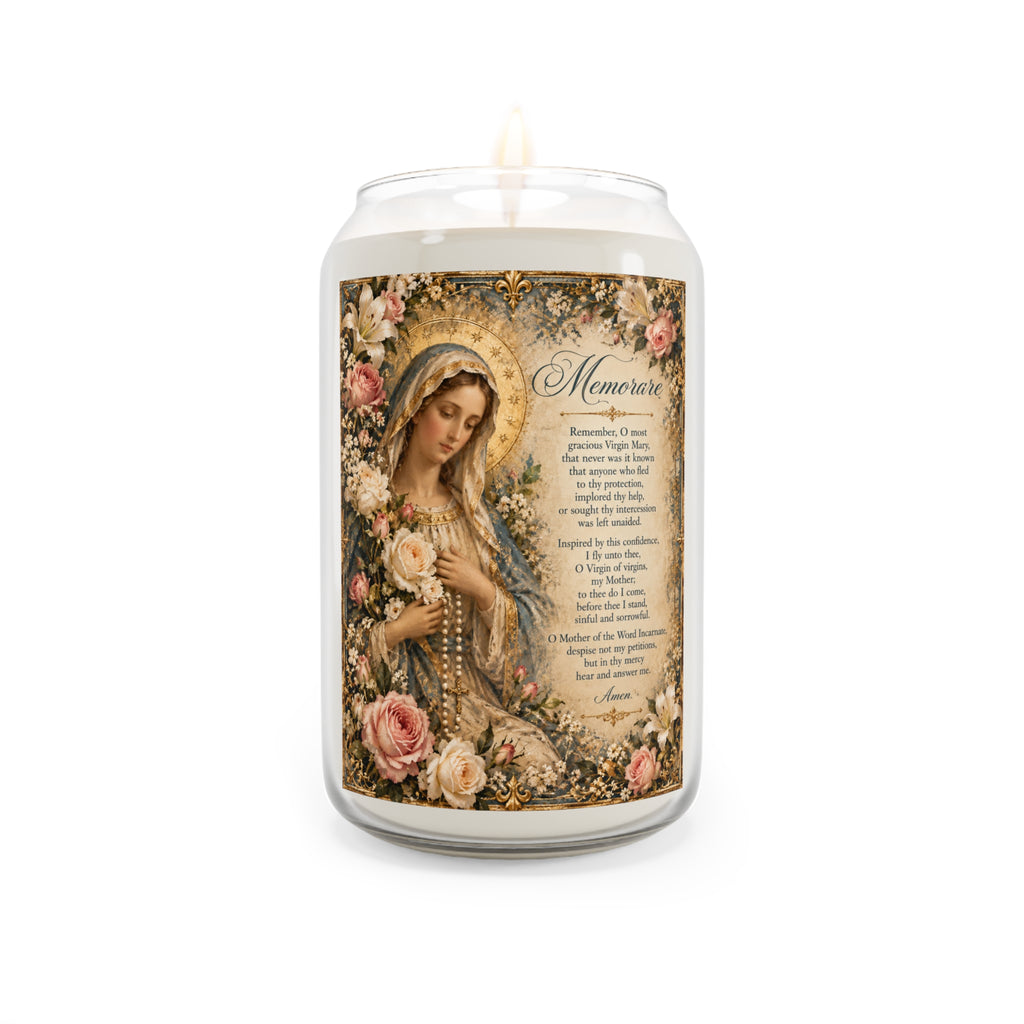 The Memorare | Blessed Virgin Mary Catholic Prayer Candle