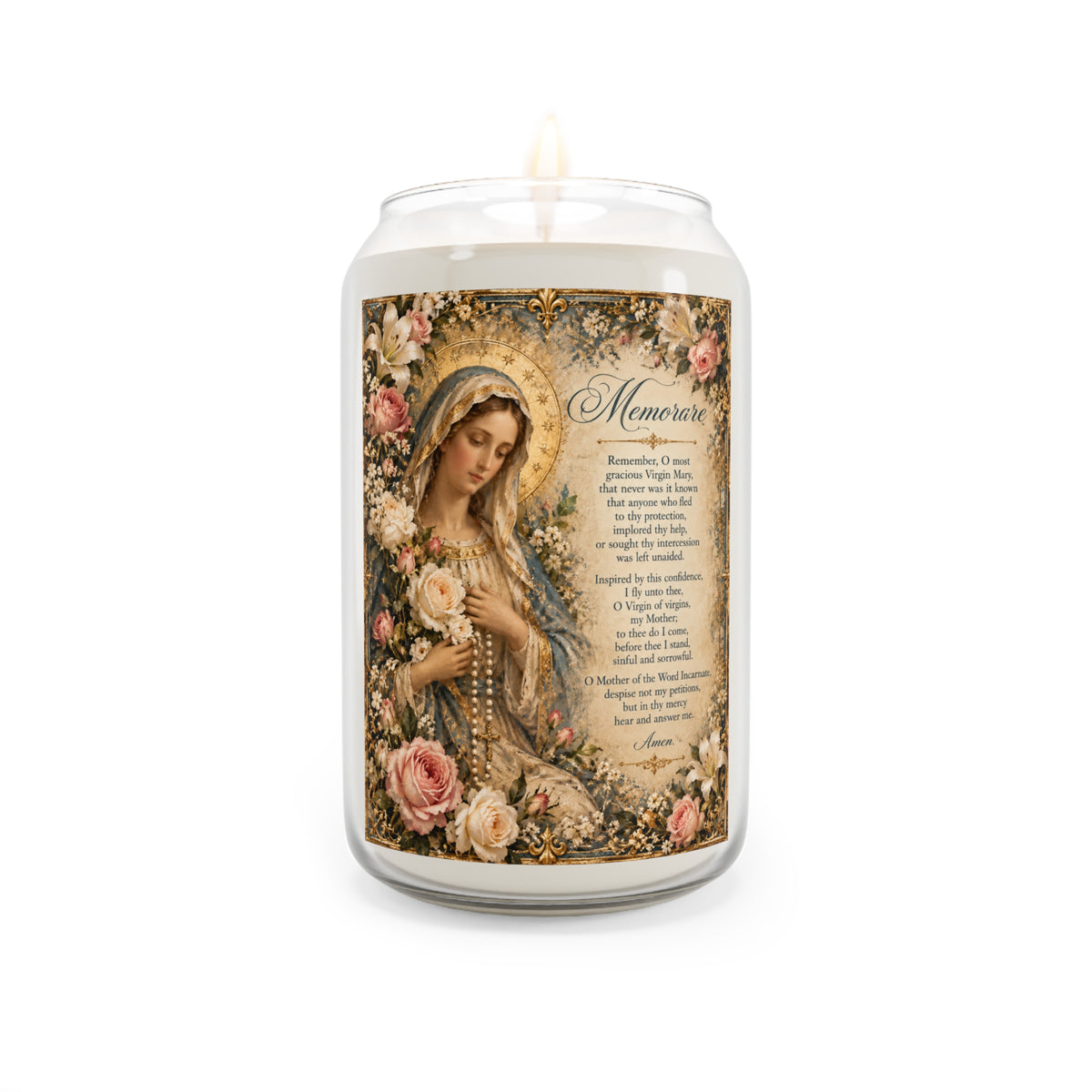 The Memorare | Blessed Virgin Mary Catholic Prayer Candle