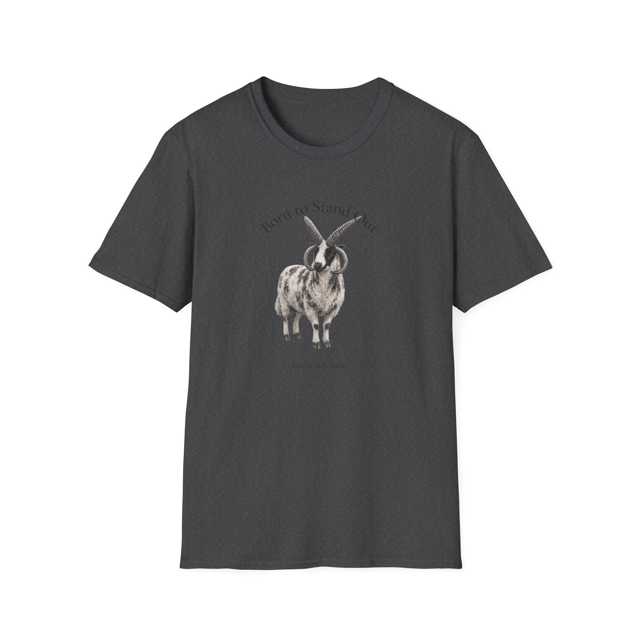 Born to Stand Out Jacob Sheep T-Shirt | 100% Cotton Farmhouse Graphic Tee | Four-Horn Sheep Shirt |