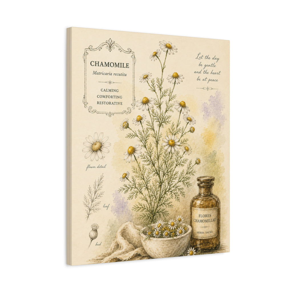 Chamomile Botanical Herbal Wall Art