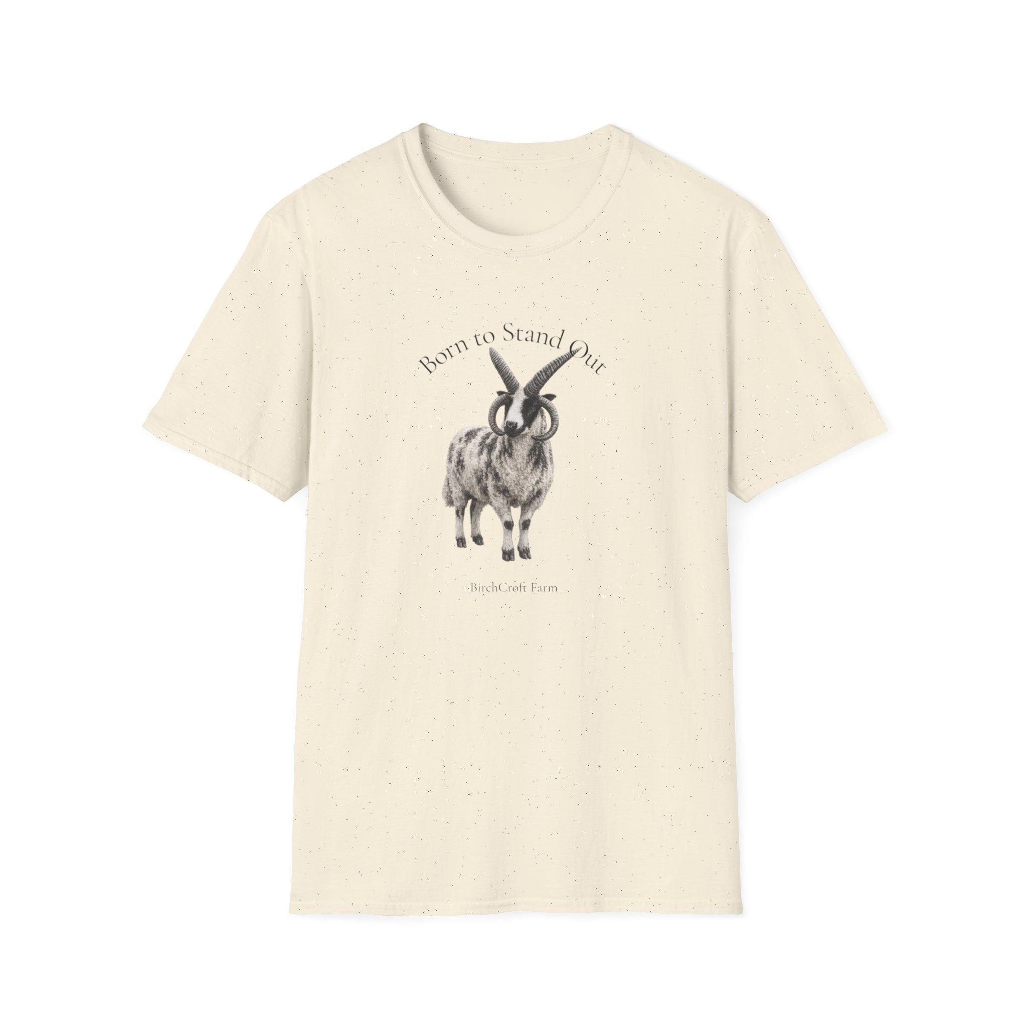 Born to Stand Out Jacob Sheep T-Shirt | 100% Cotton Farmhouse Graphic Tee | Four-Horn Sheep Shirt |