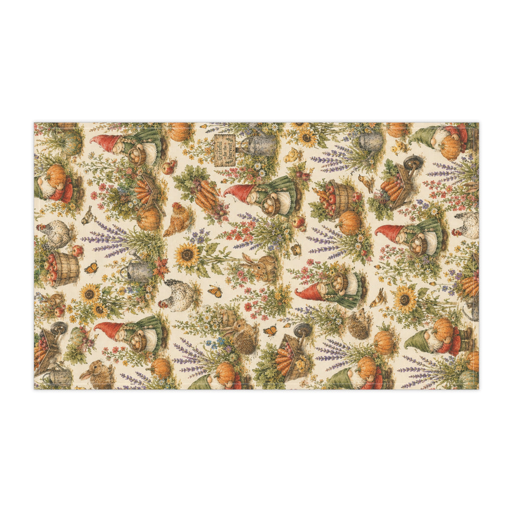 Harvest Helpers Tea Towel | Whimsical Autumn Farmhouse Kitchen Towel