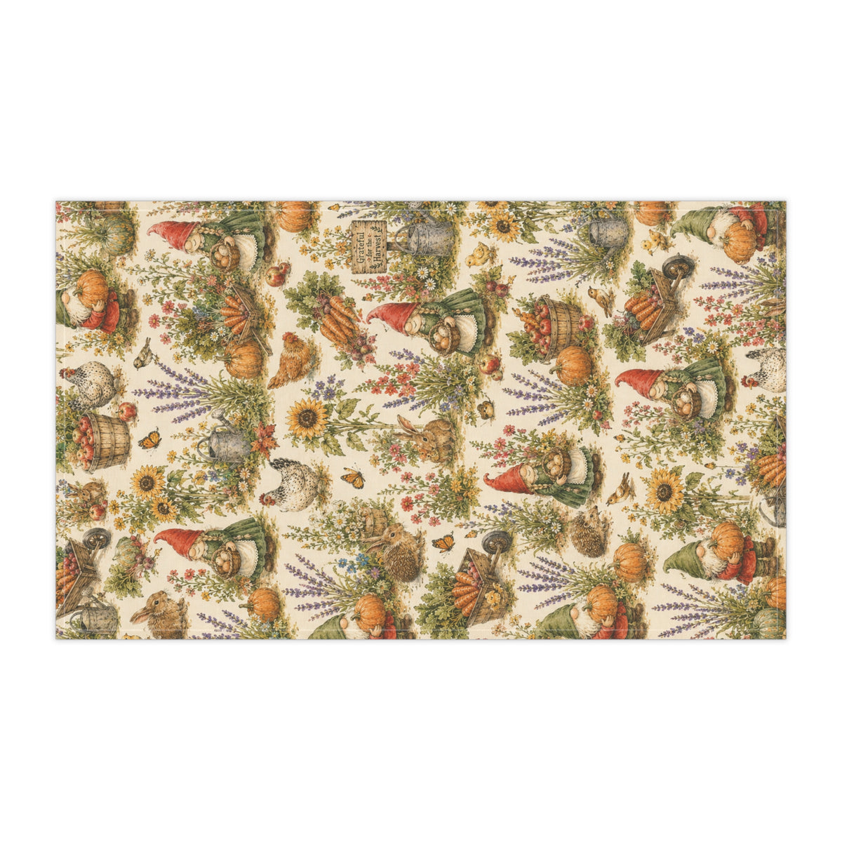Harvest Helpers Tea Towel | Whimsical Autumn Farmhouse Kitchen Towel