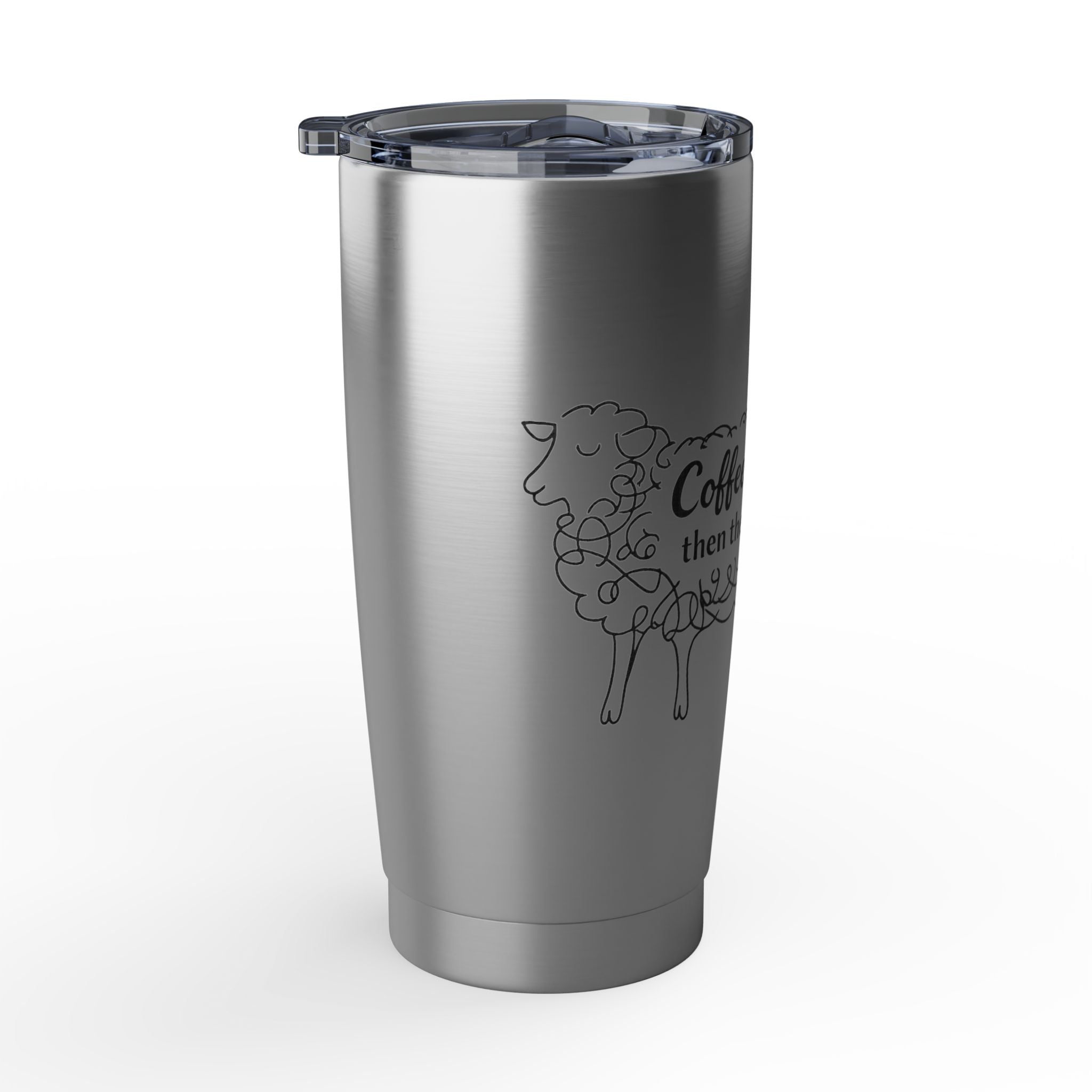 Coffee First Then The Sheep tumbler | 20oz Vagabond Tumbler