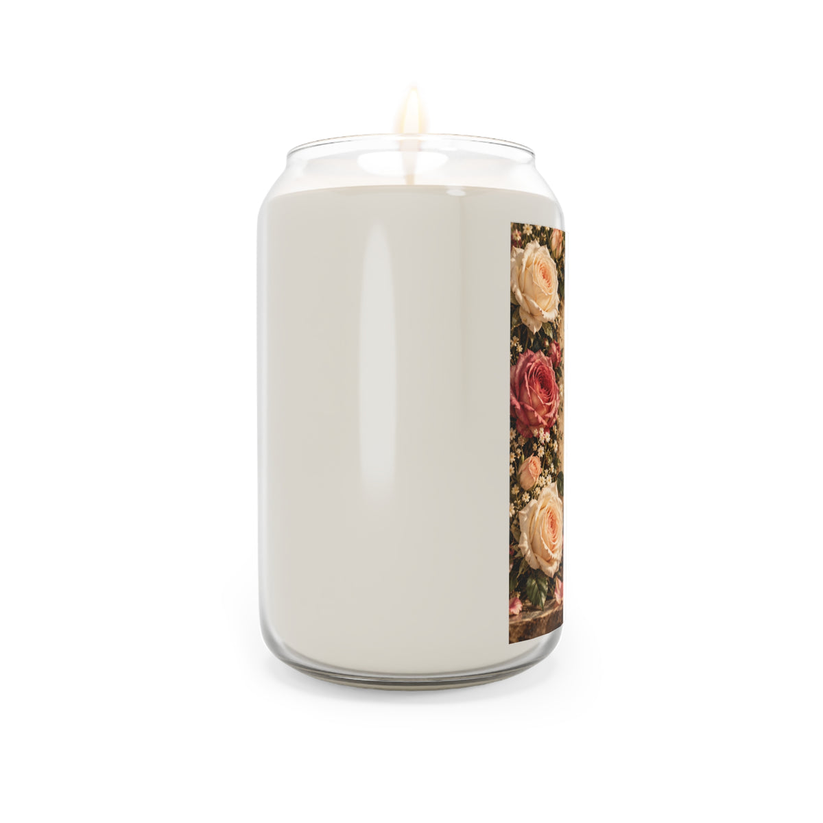 Hail Mary Prayer Soy Candle — 13.75oz Floral Devotional Candle