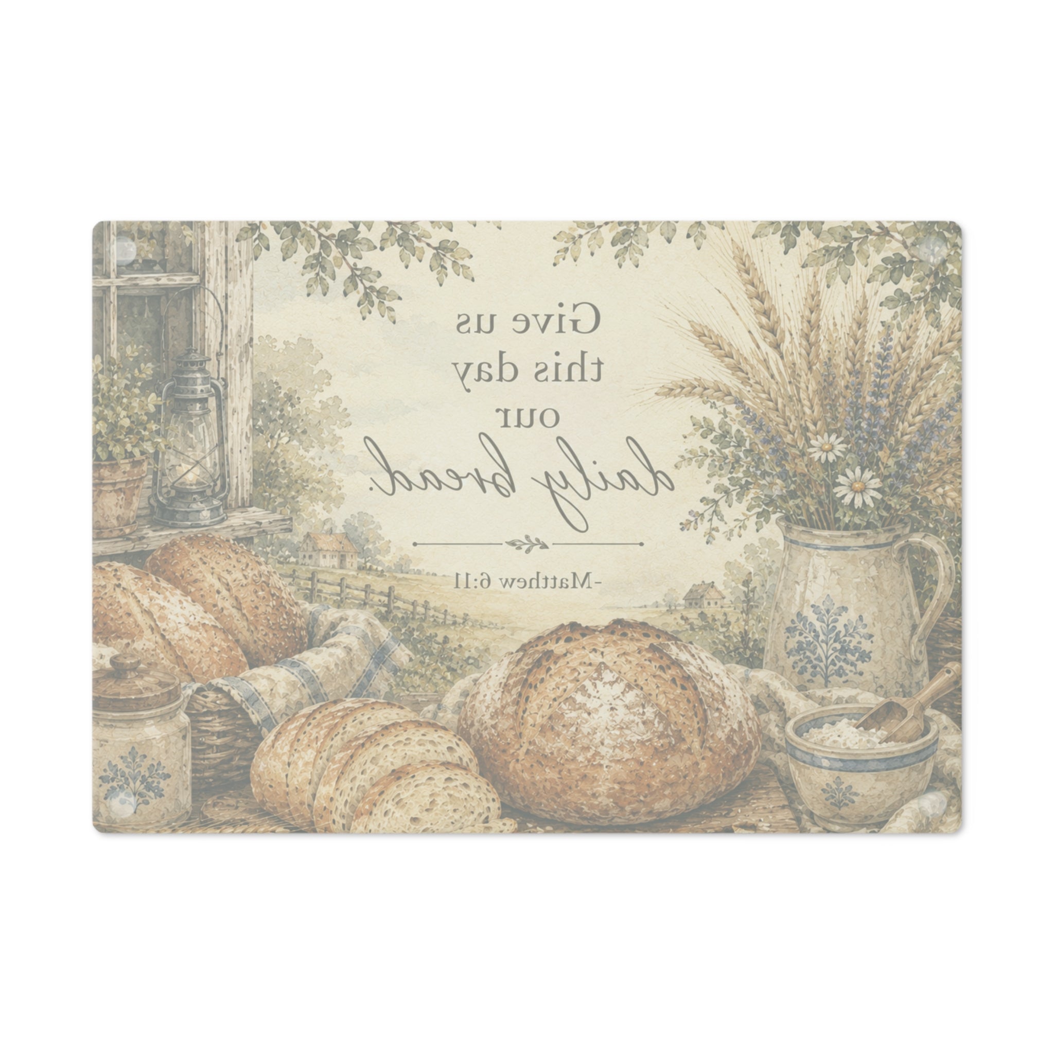 Our Daily Bread Cutting Board – (Matthew 6:11)