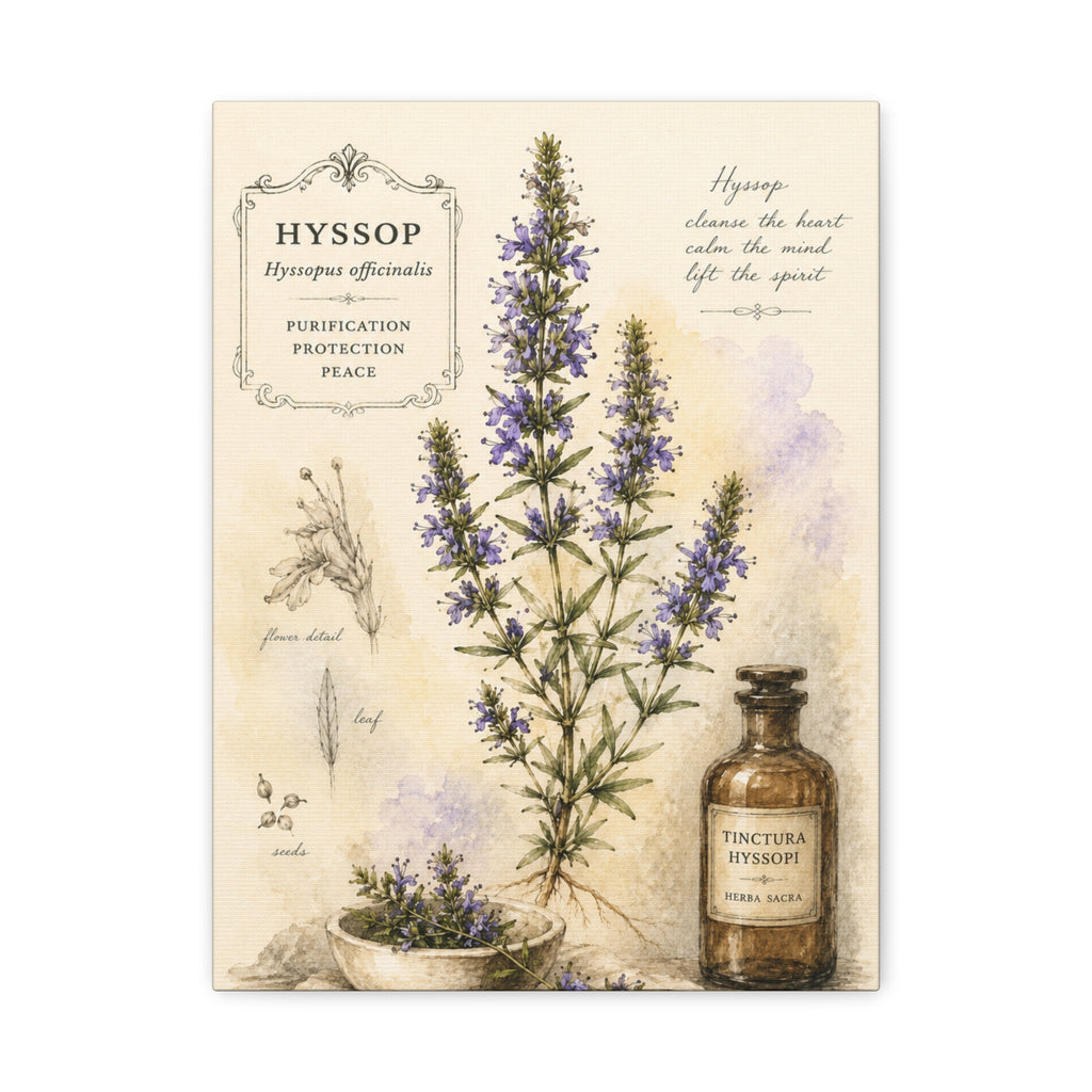 Hyssop Apothecary Botanical Canvas Wall Art