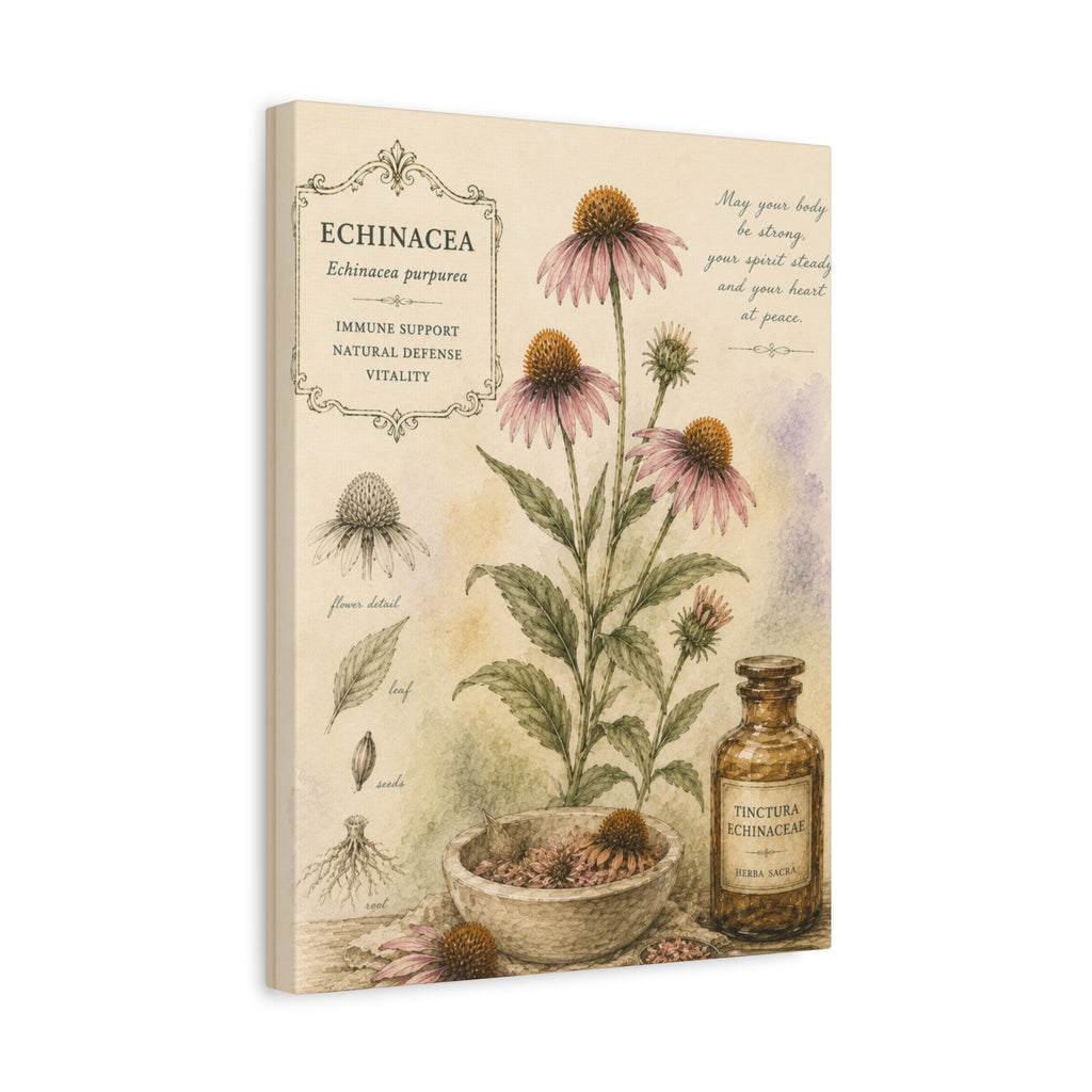 Echinacea Botanical Herbal Wall Art