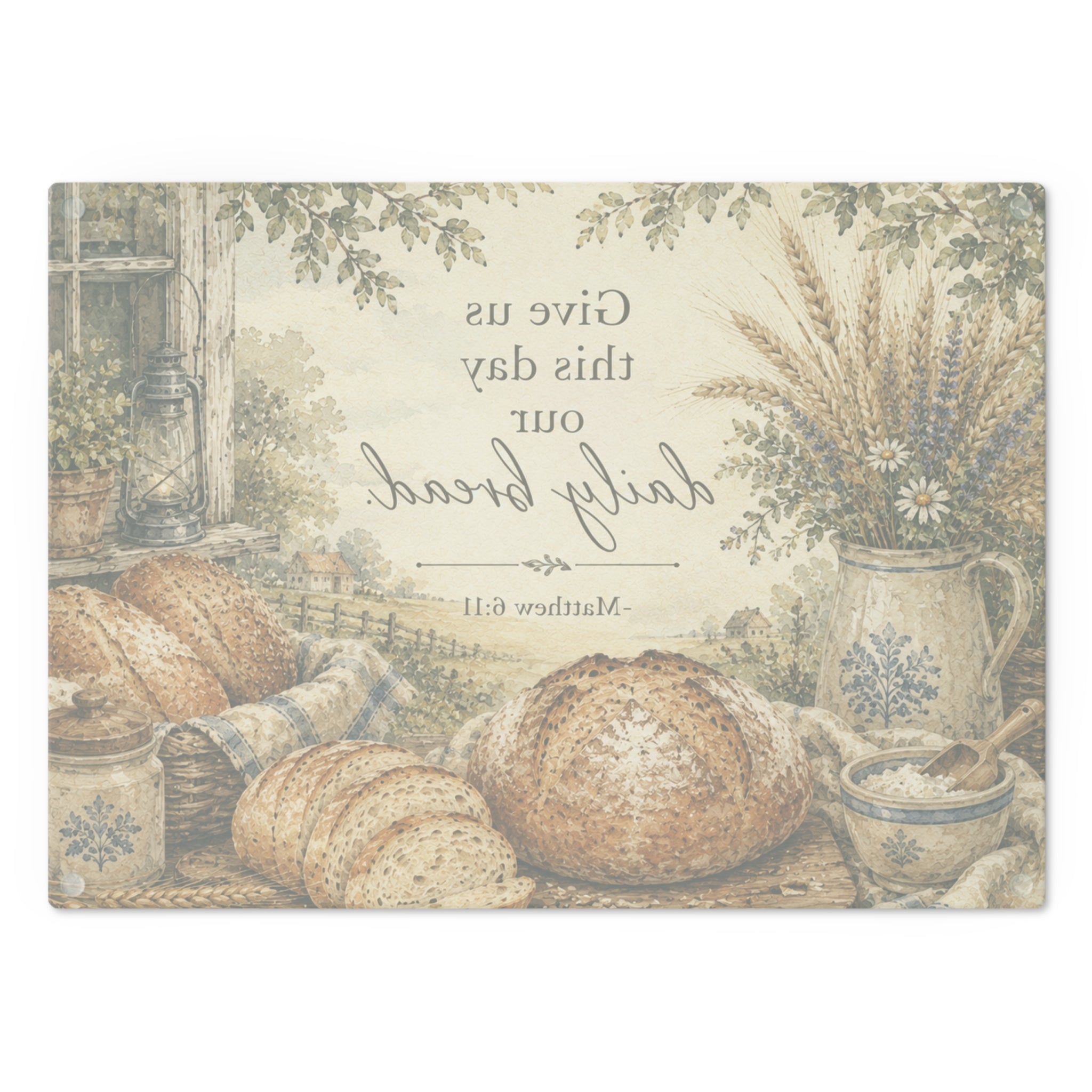 Our Daily Bread Cutting Board – (Matthew 6:11)