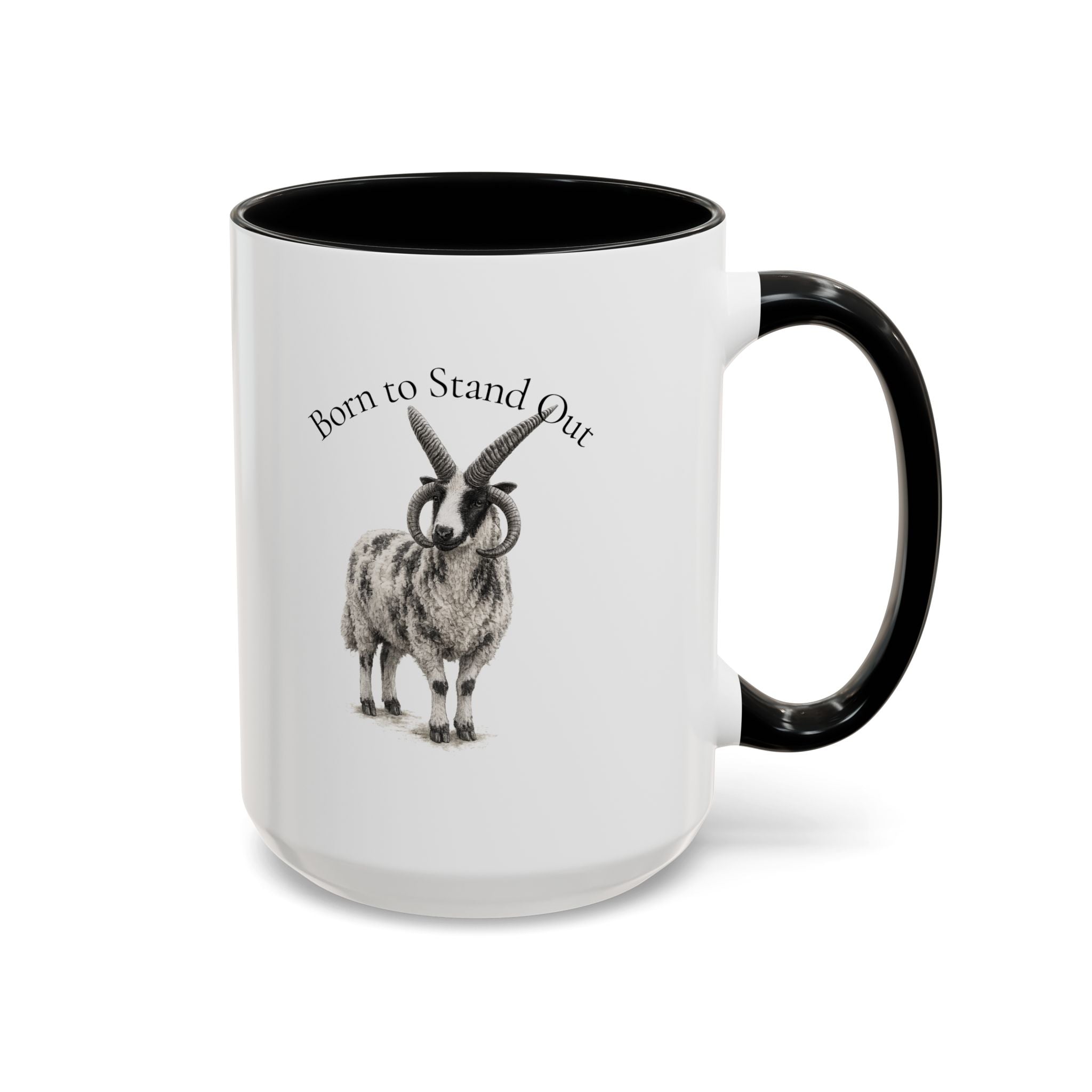 Born to Stand Out Jacob Sheep Mug | Four-Horn Sheep Coffee Mug | 11/15oz