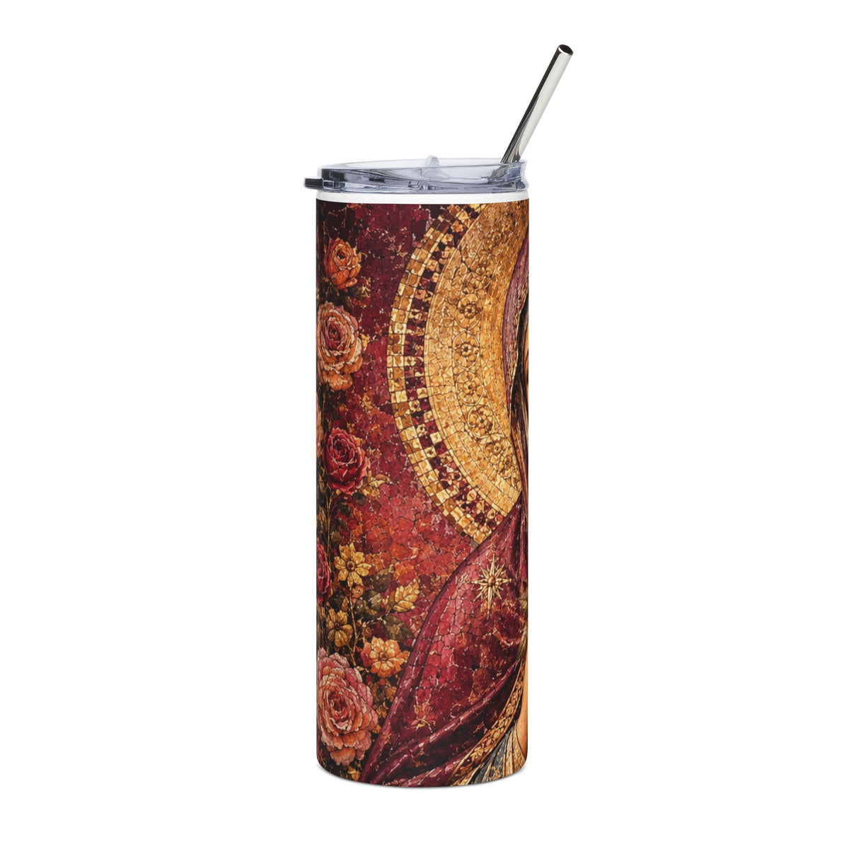Our Lady of the Roses | Marian Devotional Tumbler