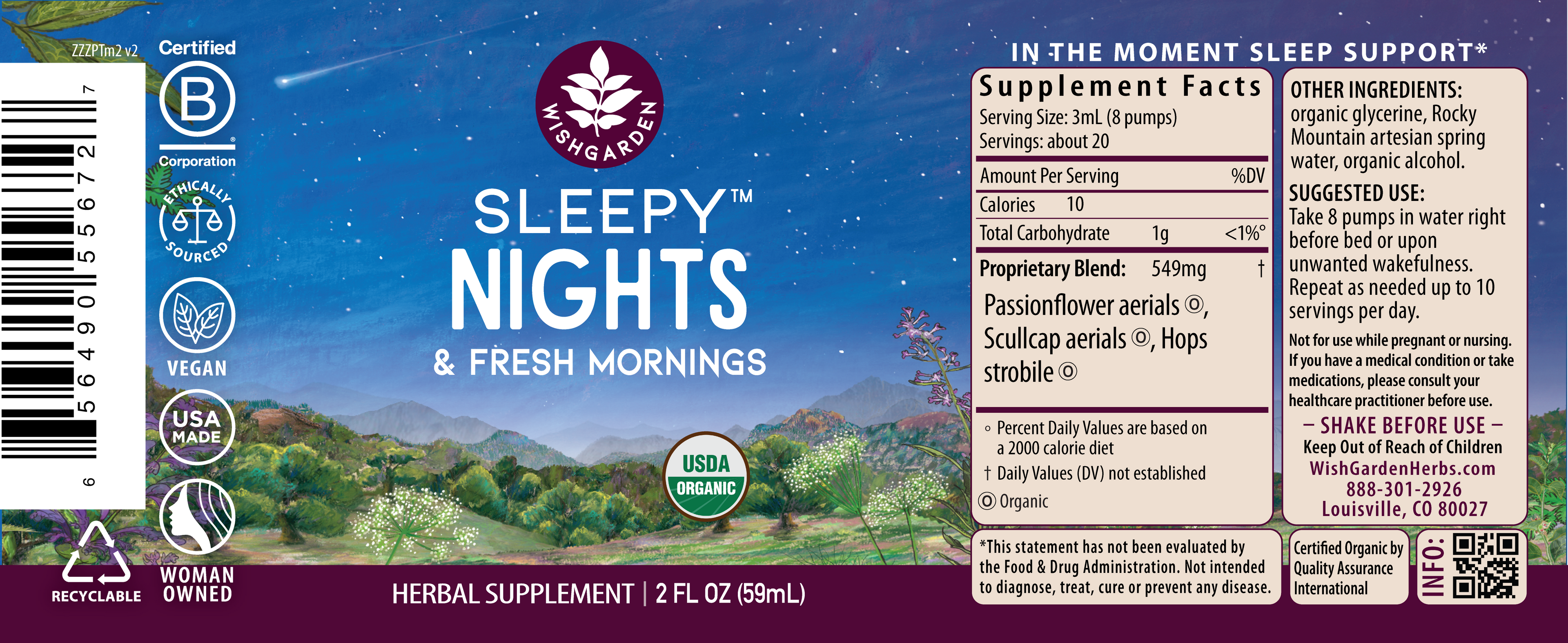 Sleepy Nights & Fresh Mornings – Herbal Sleep Support Supplement