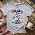 Crochet Not Murder Funny T-Shirt – Humorous Gift for Yarn Lovers