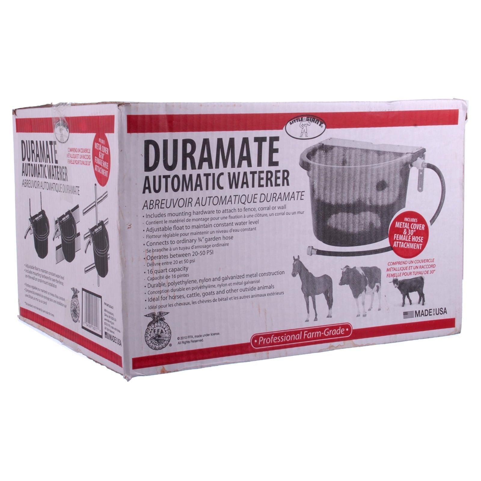 Duramate Automatic Livestock Waterer – 16 Qt Self-Filling Water Trough