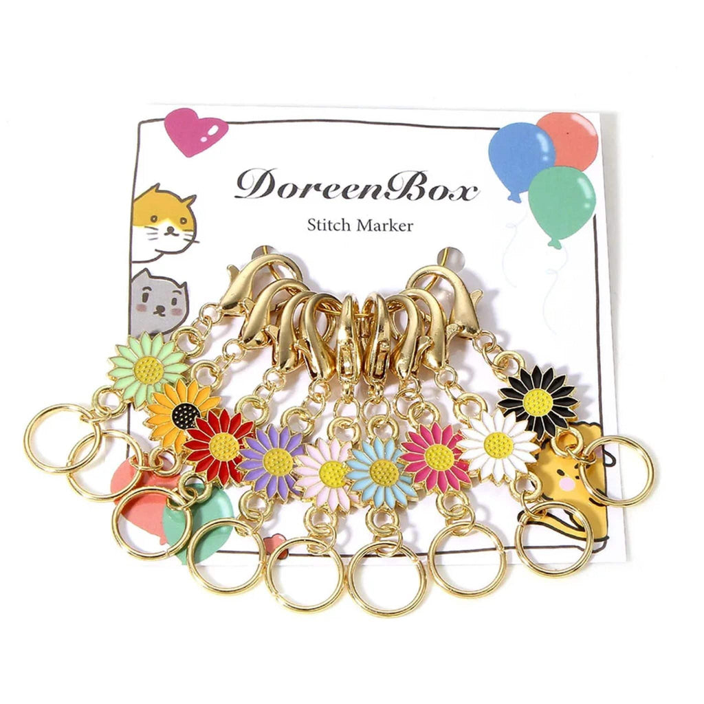 Flower Power Locking Stitch Markers – Fun Crochet & Knitting Accessories
