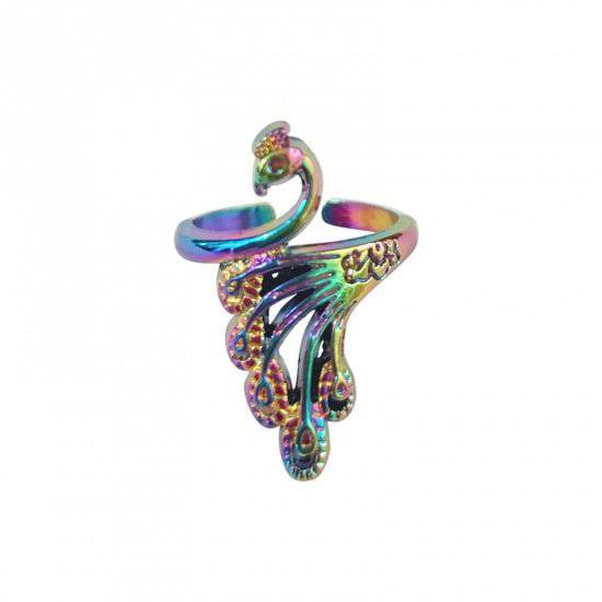 Peacock Yarn Tension Ring – Adjustable Finger Ring for Knitters & Crocheters