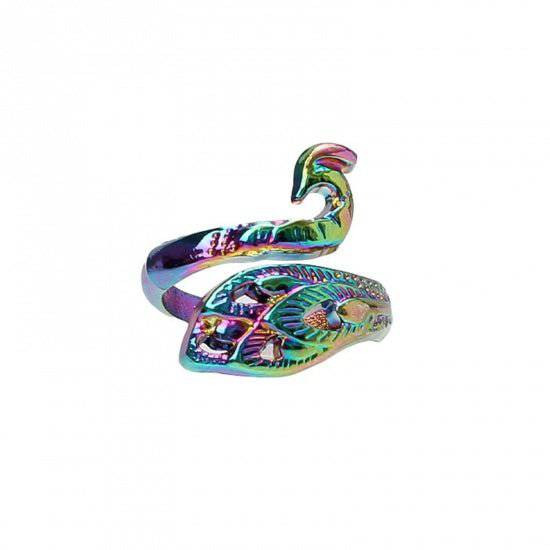 Peacock Yarn Tension Ring – Adjustable Finger Ring for Knitters & Crocheters