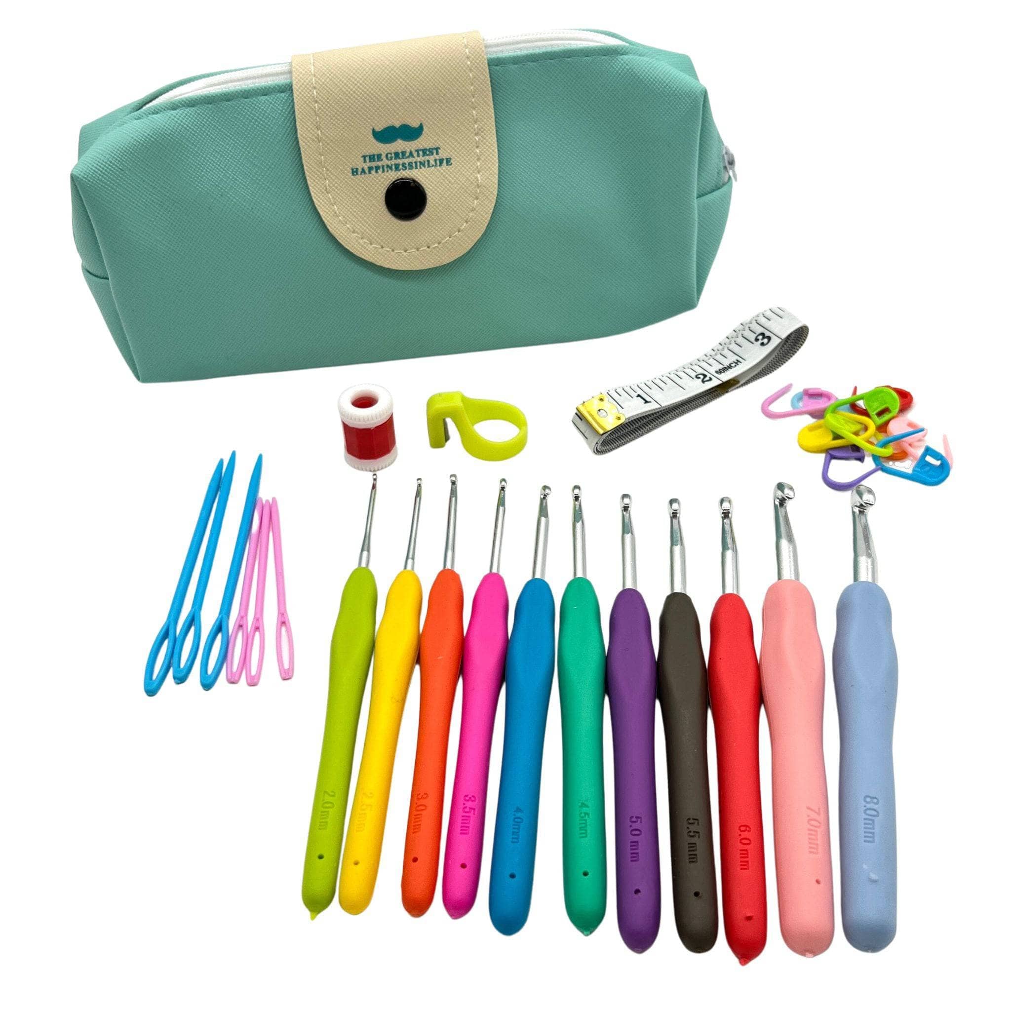The Ultimate Ergonomic Crochet Hook Set – Complete Sizes for Beginners & Pros