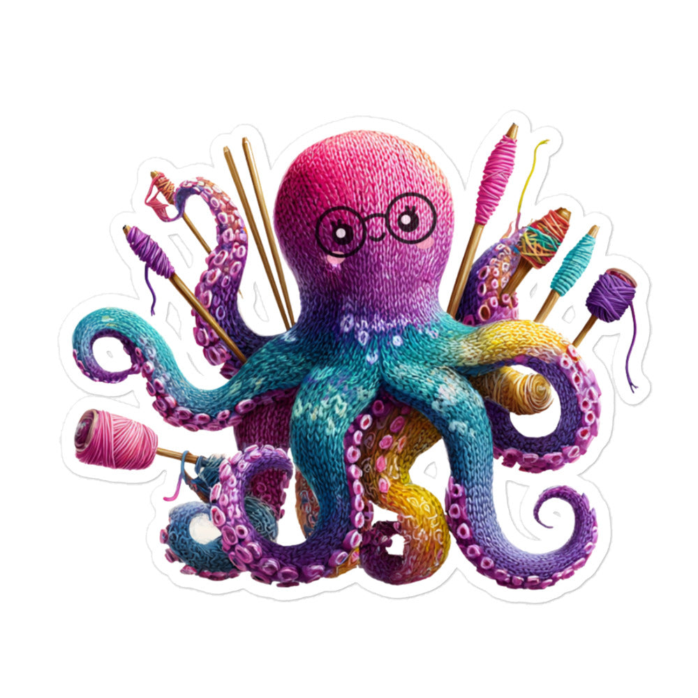 Yarnctopus Sticker – Bubble-Free Sticker for Makers, Crafters & Yarn Addicts